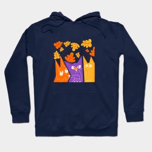 Two foxes and One cat Hoodie
